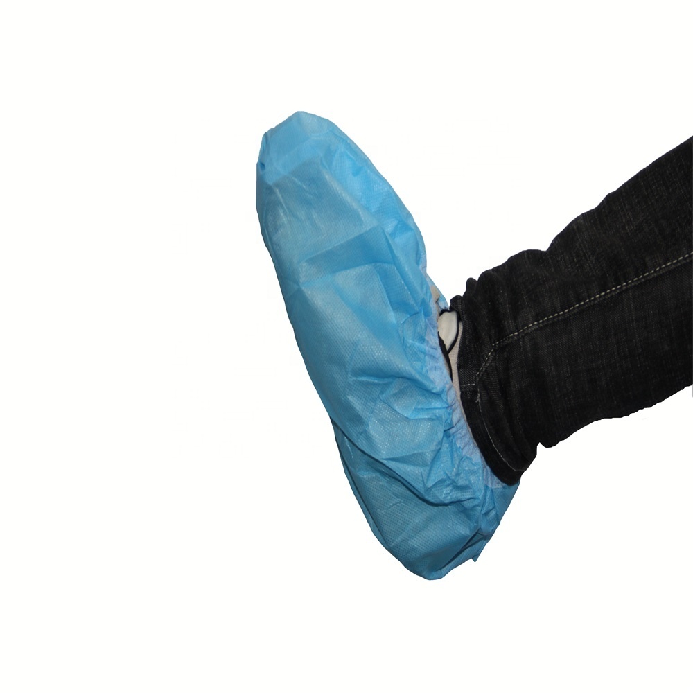 Одноразовая Нетканая синяя крышка для обуви overshoes Cleanroom PP, автоматическая крышка для обуви