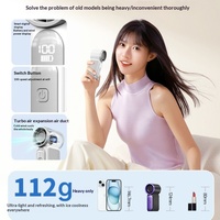 Mini ventilateur portable USB rechargeable ultra-rapide 100 vitesses, puissant, pour voyage et extérieur