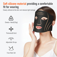 Masque facial LED portable doux avec infrarouge rouge, 7 couleurs, thérapie photonique 850 nm pour les soins de la peau à domicile
