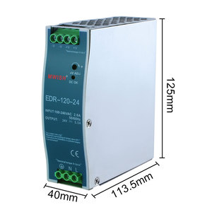 MWISH-Fuente de Alimentación Conmutada SMPS para Automatización Industrial, Iluminación LED, Sistemas <span class=keywords><strong>CCTV</strong></span>, 120W, 24V, 5A, Carril Din - Product Image 2