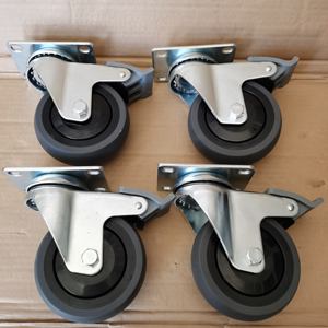 3'' 4'' 5'' Antistatischer ESD-Schwenkrad-Roller leitplattenscheiben mit Bremse aus Thermoplastkautschuk für Industrie - Product Image 3