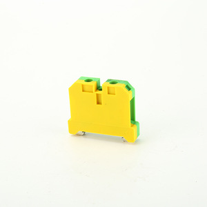 Guan Yang Earth <b>Terminal</b> Block EK1635 2 Pole Yellow Green Industrial Screw Connection Rail Mounted - Product Image 1