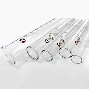 다양한 크기의 실험실 내열 유리 졸업 테스트 튜브 라운드 바닥 플랫 넥 - Product Image 2