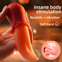 Simulierter Zungen-Stimulator für Weibliche Masturbation, Cunnilingus-Gerät mit Vibration, Wasserdicht IPX6, Dildo für Flirt und Sexspiele
