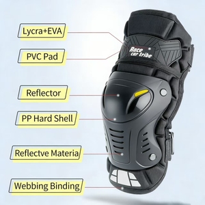 Juego de equipo de protección para motocicleta de cuatro piezas, <span class=keywords><strong>rodilleras</strong></span> cortas <span class=keywords><strong>y</strong></span> <span class=keywords><strong>coderas</strong></span>, Protector de ciclismo duradero - Product Image 4