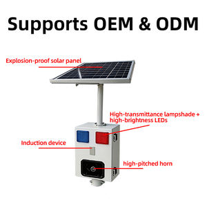 Haut-parleur solaire à capteur infrarouge avec alerte vocale pour rappel <span class=keywords><strong>de</strong></span> sécurité dans les réservoirs, <span class=keywords><strong>la</strong></span> circulation, les chantiers et <span class=keywords><strong>la</strong></span> prévention des incendies forestiers - Product Image 4