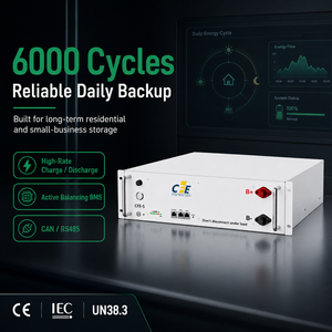 Batería LiFePO4 <span class=keywords><strong>CFE</strong></span> 51.2V 100Ah 5kWh para Hogar, ESS de 6000 Ciclos, Montaje en Pared, CAN, 5 Años de Garantía para Growatt, Solis, Goodwe - Product Image 1