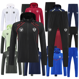 2526 venta al por mayor Tailandia calidad All Football Club Equipo Nacional manga larga entrenamiento cortavientos hombres chaqueta de fútbol con capucha - Product Image 1