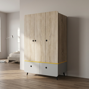 Armoire multifonction moderne EDI, armoire à trois portes, meubles pour enfants, armoire à trois portes - Product Image 3