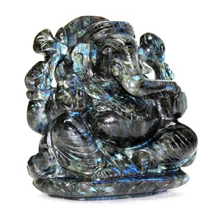 ประติมากรรมแกะสลักพระพิฆเนศหินธรรมชาติบำบัดคริสตัลหินธรรมชาติมีทุกขนาด - Product Image 1