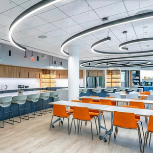 Luminaire linéaire LED incurvé en aluminium, forme en S, lustre LED personnalisable, lampe suspendue connectable pour bureau, centre commercial, salle de sport, café - Product Image 3