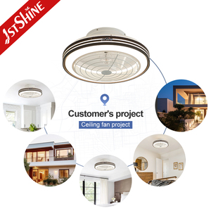 1 ventilador de techo led stshine ahorro de espacio interior empotrado 6 velocidades Luz de ventilador de techo remoto - Product Image 5