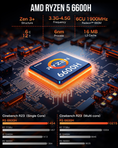 GMKtec M6 AMD R5 6600H <span class=keywords><strong>Gaming</strong></span> Mini <span class=keywords><strong>PC</strong></span> 6 núcleos 12 hilos 32GB DDR5 1TB SSD ordenador <span class=keywords><strong>PC</strong></span> Mini ordenador <span class=keywords><strong>PC</strong></span> <span class=keywords><strong>Gaming</strong></span> Desktop - Product Image 2
