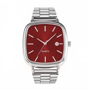 Orologio da Coppia al Quarzo Quadrato Semplice Retrò di Alta Moda con Calendario - Product Image 5