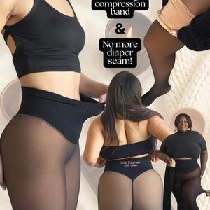 Nouveaux Leggings Thermiques en Polaire AND1 Taille Haute, Entrejambe Unique, Effet Fesses de Pêche, Teinte Marron, Grande Taille, Respirants - Product Image 2