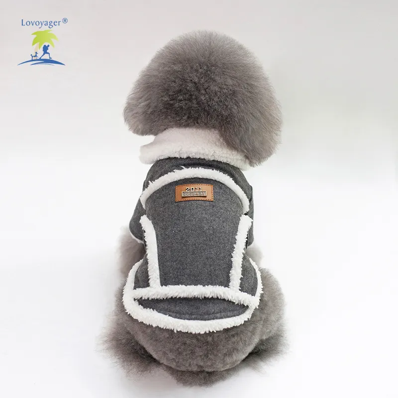 Grosir Lovoyager Pakaian Anjing Aksesoris Hewan Peliharaan Berkualitas Tinggi dengan Empat Kaki Mantel Anjing Musim Dingin