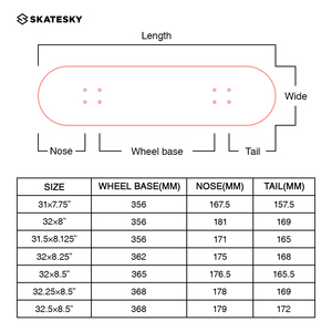แผ่นสเก็ตบอร์ดเปล่าแบบกำหนดเอง ขนาด 7.75 นิ้ว 8.0 นิ้ว 8.25 นิ้ว 8.5 นิ้ว ทำจากไม้เมเปิลแคนาดา 7 ชั้น สำหรับมืออาชีพ - Product Image 4