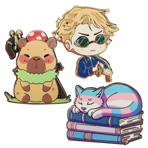 เข็มกลัดโลหะเคลือบคุณภาพสูง ออกแบบโลโก้ตามสั่ง ผลิตจากโลหะผสมสังกะสีเคลือบเงา สำหรับตกแต่งเสื้อผ้า - Product Image 5