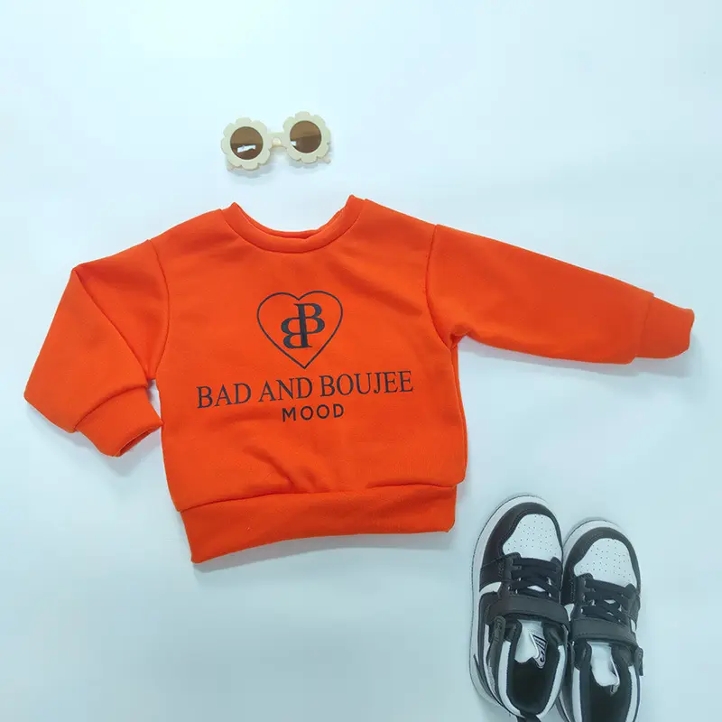 Wholesale new wear long sleeve printed letter children girls tops and blouse