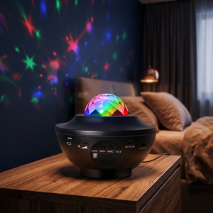 Smart Starry <b>Night</b> Projector LED <b>Light</b> Music Speaker Remote Switch Waterproof IP65 USB White Modern ABS Design Bedroom Gift - Product Image 3