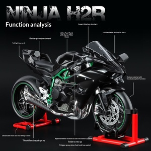 Modellino Moto Kawasaki H2R Spray Version <span class=keywords><strong>1</strong></span>:9 in Metallo Pressofuso, Giocattolo di Simulazione con Scatola Regalo, Ornamento - Product Image 3