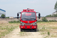 Camion de pompiers Dongfeng D6 4x2 Diesel à réservoir rond, véhicule de secours d'urgence pour la lutte contre les incendies et le nettoyage routier