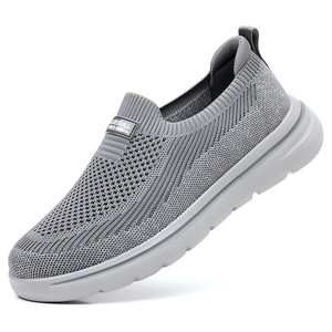 Chaussures décontractées pour hommes à enfiler, avec empeigne en maille respirante, semelle EVA, talon plat, pour le quotidien et la marche - Product Image 5