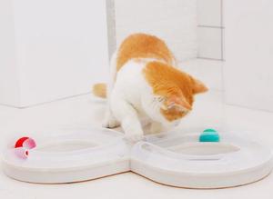 Balle durable pour chat avec roue tournante, jouets pour chatons, tunnel et baguette de chat pour chats <span class=keywords><strong>British</strong></span> <span class=keywords><strong>Shorthair</strong></span> et Ragdoll, également adaptée aux chiens - Product Image 2