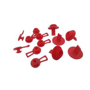 Tapa protectora de brida de plástico roja con asa para protección contra el polvo, grado de moldeo por inyección - Product Image 4