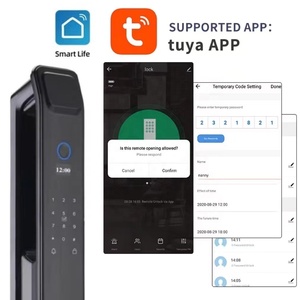 Tuya Wifi App thông minh khóa cửa cao an ninh hoàn toàn tự động sinh trắc học vân tay truy cập làm bằng hợp kim nhôm cho cửa gỗ - Product Image 2