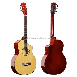 Violão de madeira estilo kabat, guitarra de madeira de 38 polegadas