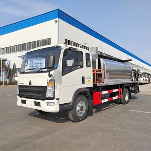 Precio de Fábrica, Camión Distribuidor de Asfalto HOWO 4X2 de 6000L, Camión Pulverizador de Asfalto con Bomba Inteligente, Camión Cisterna de Agua - Product Image 3