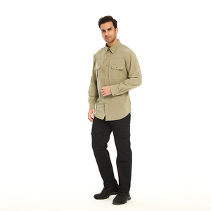 Chemises de pêche personnalisées UPF 50 Vêtements anti-UV d'extérieur Vêtements pour hommes avec performance solaire Vêtements en jersey de coton à manches longues SPF - Product Image 3