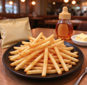 Patatine fritte al gusto miele e burro, pronte da mangiare, croccanti, confezionate singolarmente, snack per supermercati e minimarket - Product Image 2