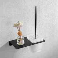 Set Tempat Sikat Toilet Kaca Ramah Lingkungan Seri GRAMAR G27 Sekali Pakai dengan Finishing Chrome untuk Hotel (Garansi 5 Tahun)