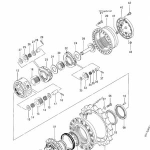 Motor de Desplazamiento Hidráulico HMGF40FA, Piezas de Repuesto para Excavadora HITACHI ZX200-3 ZX200-5G ZX210-3 ZX210-5G, Transmisión Final 9233692 9261222 - Product Image 6