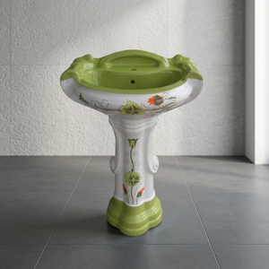 อ่างล้างหน้าเซรามิกติดผนังสองชั้นอ่างล้างมือล้างมืออ่างล้างหน้าหินอ่อน - Product Image 3
