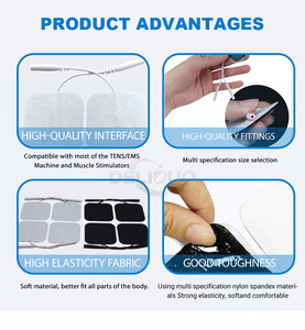OEM/ODM Medical 50mm Ecg Electrode Tens Massagers Electronic Self Adhesive Re-use Non Woven Pigtail 5*5cm ECG Electrode Pads - Product Image 3