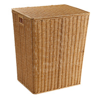 Panier à linge sale multifonctionnel en plastique imitation rotin PP, grande taille, écologique, durable, facile à transporter, réutilisable pour hôtel
