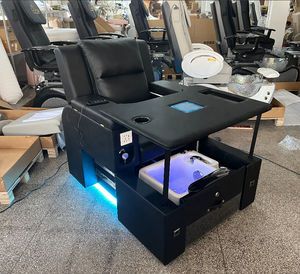 Pedicure Chair with Folding Nail Table New Luxury Pedicure Chair Led Lighting Foot Spa Chair Manicure Pedicure Chair - Product Image 2