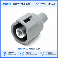 Connecteur automobile femelle étanche gris 1 broche pour faisceau de câbles de capteur Toyota, référence 7011YA-2.2-21 7283-1113-40