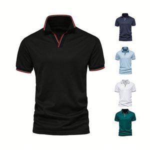 เสื้อโปโลคอวีสีพื้นสำหรับผู้หญิงและผู้ชายรุ่นใหม่ล่าสุด - Product Image 2