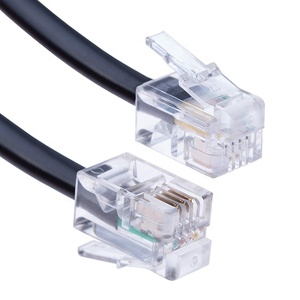 <span class=keywords><strong>Cable</strong></span> Telefónico RJ9 Cat3 ADSL 4P4C en Espiral, Negro y Blanco - Product Image 3