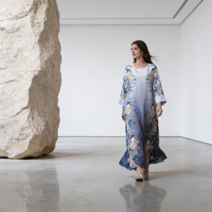 Vestido Abaya de Fiesta Elegante de Poliéster Estampado de Alta Calidad para Mujeres Musulmanas, Venta al por Mayor Personalizada - Product Image 3