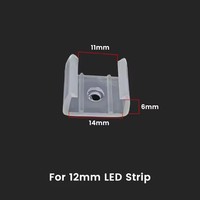 Clips de fixation pour bande LED, connecteurs et accessoires pour la fixation de néons 2835 de 6 mm, 8 mm, 12 mm, 15 mm, 220 V, boucle en plastique COB flexible