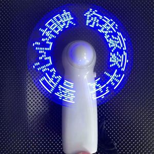 Wholesale Mini Fan Battery Power for Wedding Party Favors Events Business Promo Gifts Glow <b>Light</b> <b>up</b> Mini Custom Logo Message Fan - Product Image 3