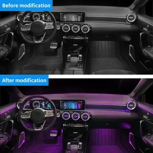 Wholesale High Quality Car Interior Accessories 64 Colors LED Atmosphere Light For Mercedes Benz New A-class W177