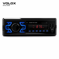 VOLOX 7 Renkli Işıklar 1 DIN Araba MP3 Çalar 12V Stereo Radyo Uzaktan Kumanda için FLAC Desteği 4-RCA Çift USB TF-Slot