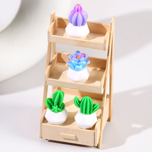 Adornos de cactus en miniatura de resina para decoración del hogar, escritorio, estilo artístico, decoración artesanal, estilo A B C D - Product Image 1