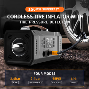 Xách tay đa chức năng 12V Pin Xe nhảy khởi động máy nén khí bơm lốp Inflator ngân hàng điện <span class=keywords><strong>Kit</strong></span> Xe Tải xe máy 2400A - Product Image 3